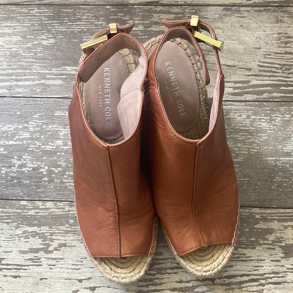 Kenneth Cole leather wedges